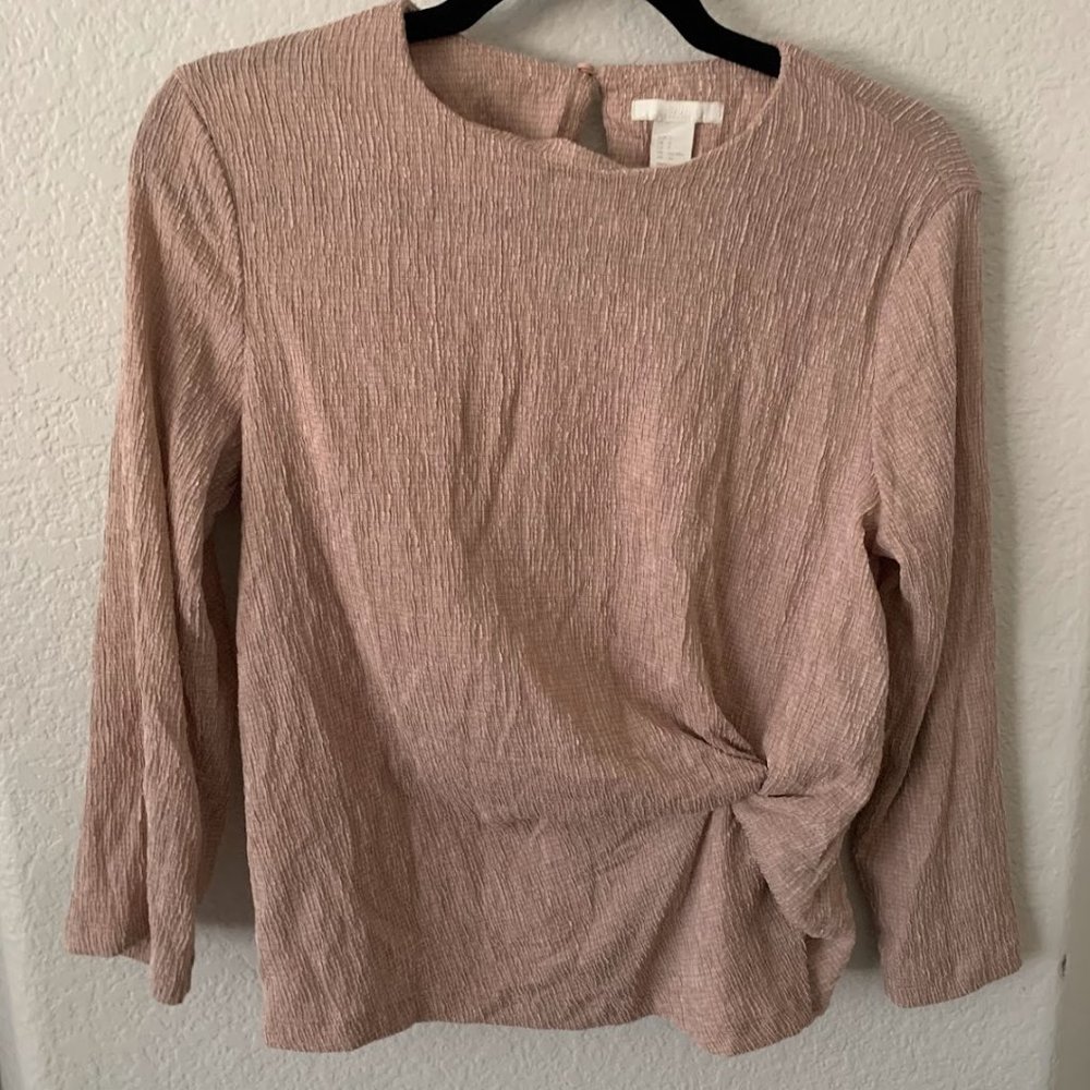 H&M champagne pink dressy blouse